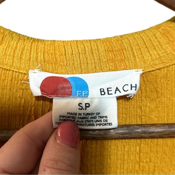EUC - FP Beach Palma Ribbed Midi Tee Shirt Dress - size S/P - marigold - Picture 5 of 6